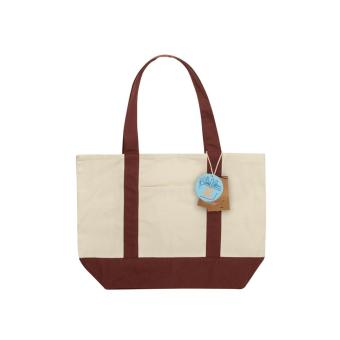 XD Xclusive SHOP LOCAL AWARE™ recycled cotton 350gsm Tote bag Burgundy red