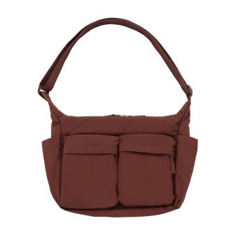 XD Xclusive KENTO URBAN RCS recycled nylon padded crossover bag Burgundy red