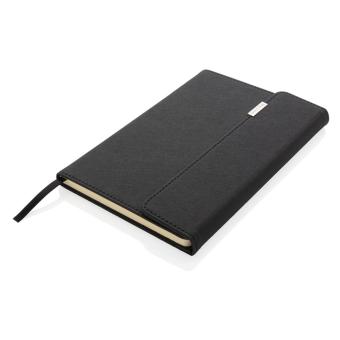 Swiss Peak deluxe A5 notebook and pen set Black