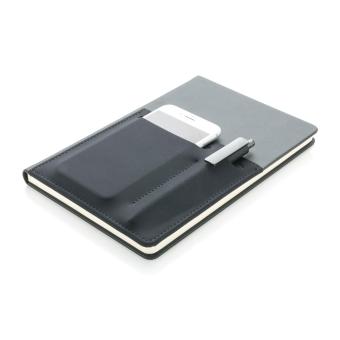 XD Collection A5 Deluxe notebook with smart pockets Black