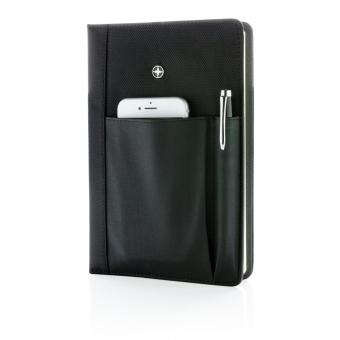 Swiss Peak Refillable notebook and pen set Black