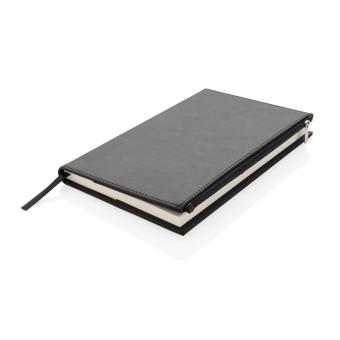 Swiss Peak A5 PU notebook with zipper pocket Black