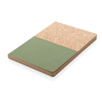 XD Collection A5 cork & kraft notebook Green