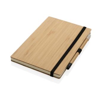 XD Collection Bambus-Notizbuch und Infinity-Bleistift im Set Braun