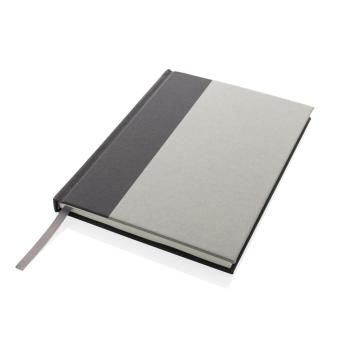 XD Collection Words GRS certified RPET & Kraft A5 notebook Convoy grey