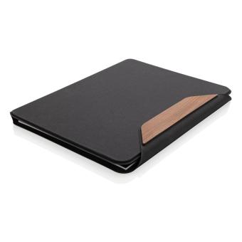 XD Xclusive Teri AWARE™ A4 Portfolio aus RPET und Walnuss Schwarz