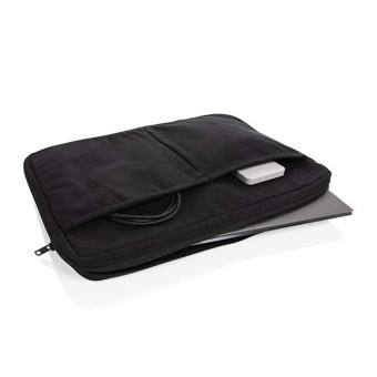 XD Collection Laluka AWARE™ recycled cotton 15.6 inch laptop sleeve Black