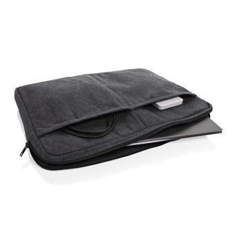 XD Collection Laluka AWARE™ recycled cotton 15.6 inch laptop sleeve Anthracite