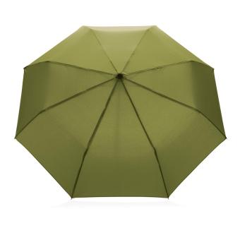 XD Collection 20.5" Impact AWARE™ RPET 190T Pongee bamboo mini umbrella Green