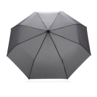 XD Collection 20.5" Impact AWARE™ RPET 190T Pongee bamboo mini umbrella Anthracite