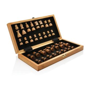 XD Collection Luxury wooden foldable chess set Brown