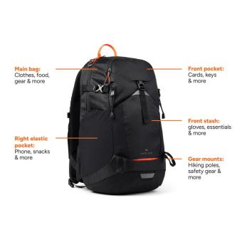 Nordic Drift Trail RCS backpack 24L Black/gold