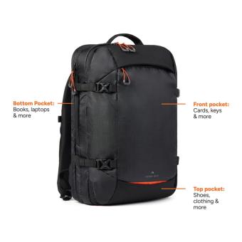 Nordic Drift RCS Travelling backpack 25L Black/gold