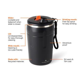 Nordic Drift Trail verschließbarer RCS Mug 350ml Schwarz