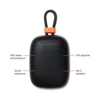 Nordic Drift Titan IP67 wasser-& staubgeschützter 5W-Speaker Schwarz