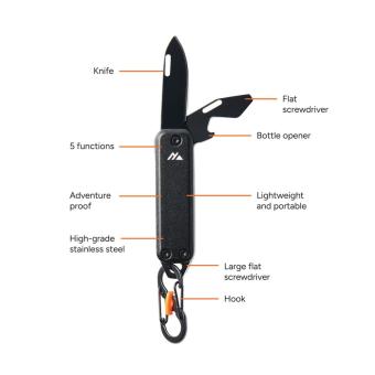 Nordic Drift Adventure keychain tool Black