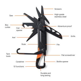 Nordic Drift Adventure Multitool Black