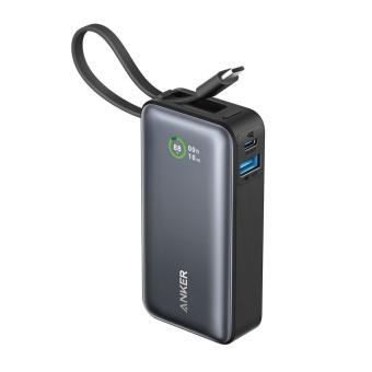 Anker Nano Powerbank 30W, mit integriertem USB-C-Kabel Schwarz