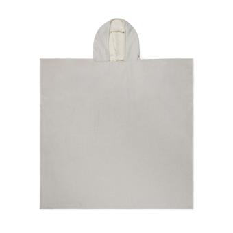 VINGA Tolo hammam terry beach poncho, grey Grey, off white