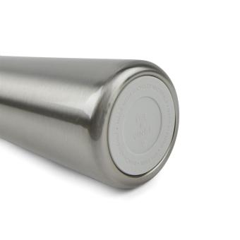VINGA Erie 450ml Vakuumflasche aus RCS recyceltem Stahl Silber