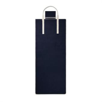 VINGA Volonne AWARE™ Strandmatte aus recyceltem Canvas, Marineblau Marineblau, Crèmefarben