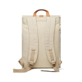 VINGA Bosler Rucksack aus GRS recyceltem Canvas Beige