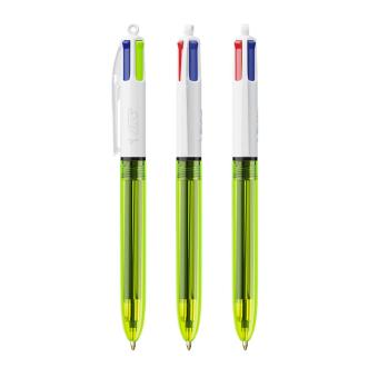 BIC® 4 Colours Fluo ballpen Transparent yellow