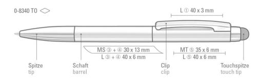 SLIDE TOUCH, silber Silver | Blue