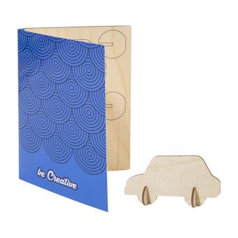 SendCraft custom puzzle postcard, car White/clip neck clear