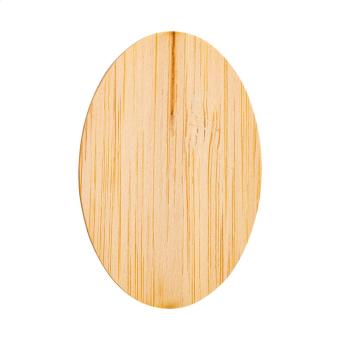 BooBadge bamboo badge Nature blue