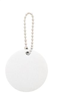 Felty custom keyring, circle White