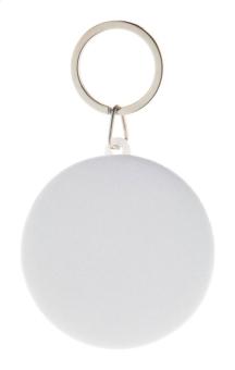 KeyBadge RPET Maxi Button-Schlüsselanhänger Weiß