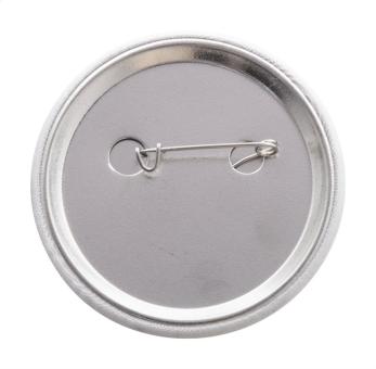 PinBadge RPET Maxi Button-Anstecker Weiß/silber