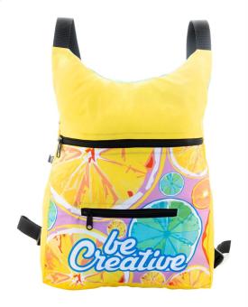 SuboBag Folback custom foldable RPET backpack Black/white