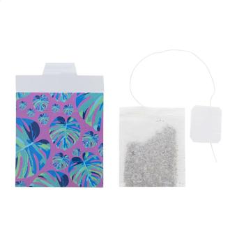 CreaTea Slim custom tea bag, green tea White/clip neck clear