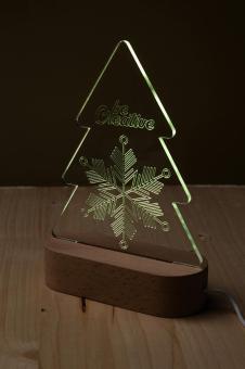 Woodify Xmas Christmas tree LED light trophy Nature