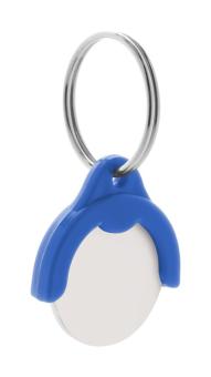 Token Schlüsselanhänger mit Einkaufswagen-Chip Blau
