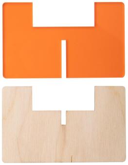 Candix Teelichthalter Transparent orange
