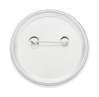 PinBadge Maxi Button-Anstecker Weiß/silber