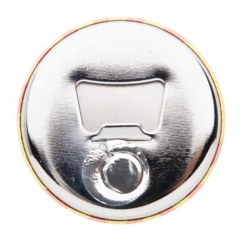 MagBadge Bottle pin button bottle opener Silver