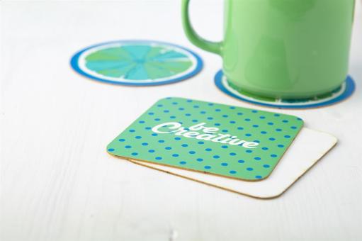 CreaPint Papieruntersetzer, quadrat, weiß Weiß, Cliphals klar