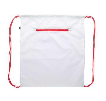 CreaDraw Zip RPET custom drawstring bag Red/white