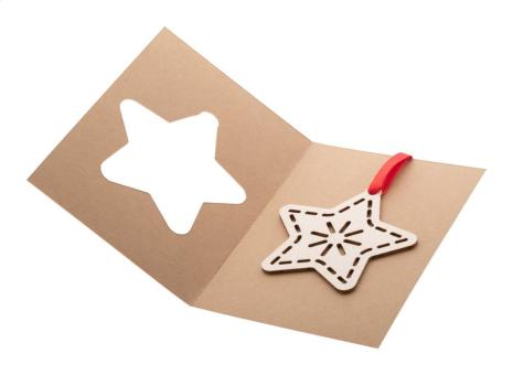 TreeCard Eco Christmas card, star Nature