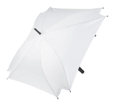 CreaRain Square RPET individueller Regenschirm Weiß