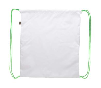 CreaDraw RPET custom drawstring bag White/green