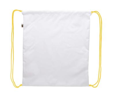 CreaDraw RPET custom drawstring bag White/yellow