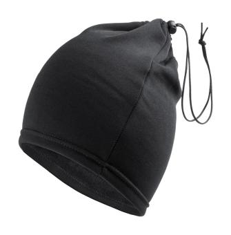 Ponkar neck warmer and hat Black