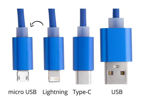 Scolt USB-Ladekabel Blau