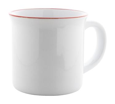 Woodstock Subo Vintage Sublimationstasse Rot/weiß