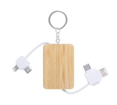 Rusell keyring USB charger cable White